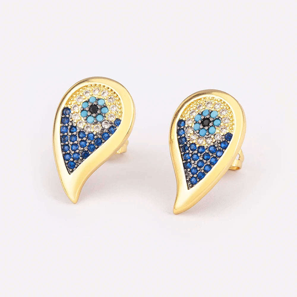 Nidin Lucky Turkish Evil Eye Earrings