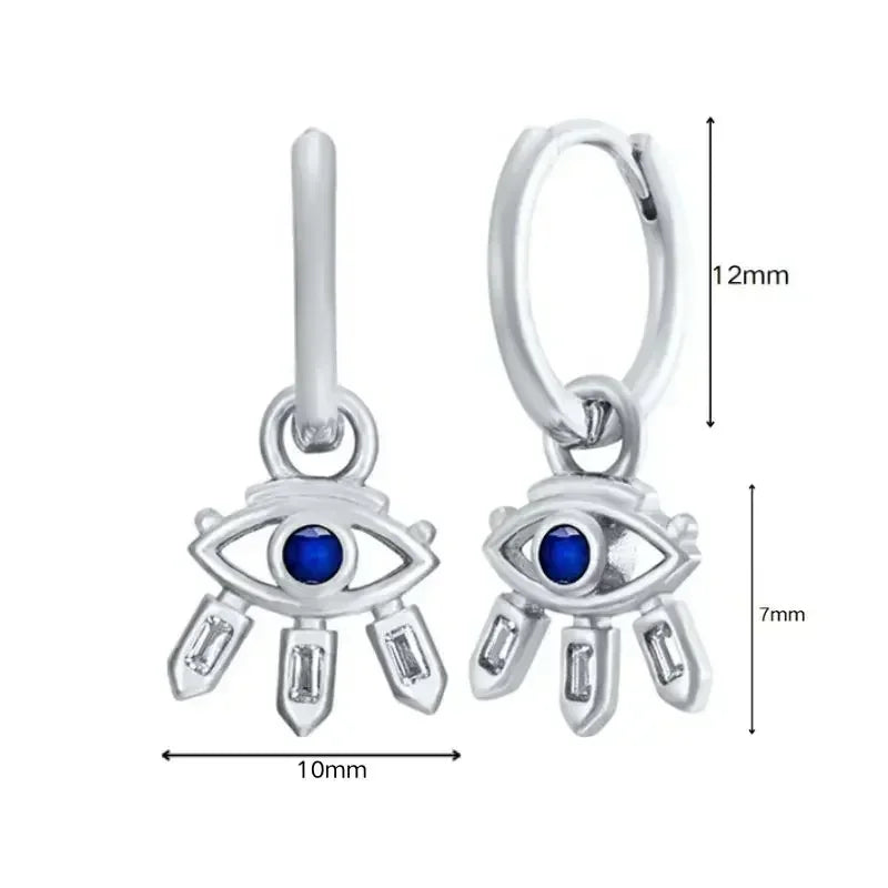 Hoop Earrings Heart/Evil Eye/Star Charms