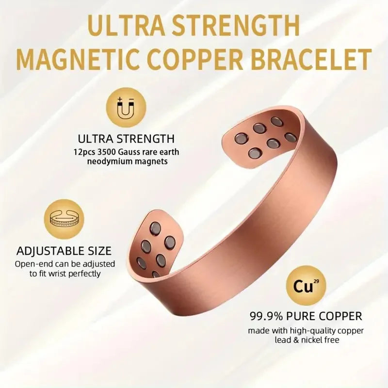 Solid Pure Copper Hypoallergenic Bracelet