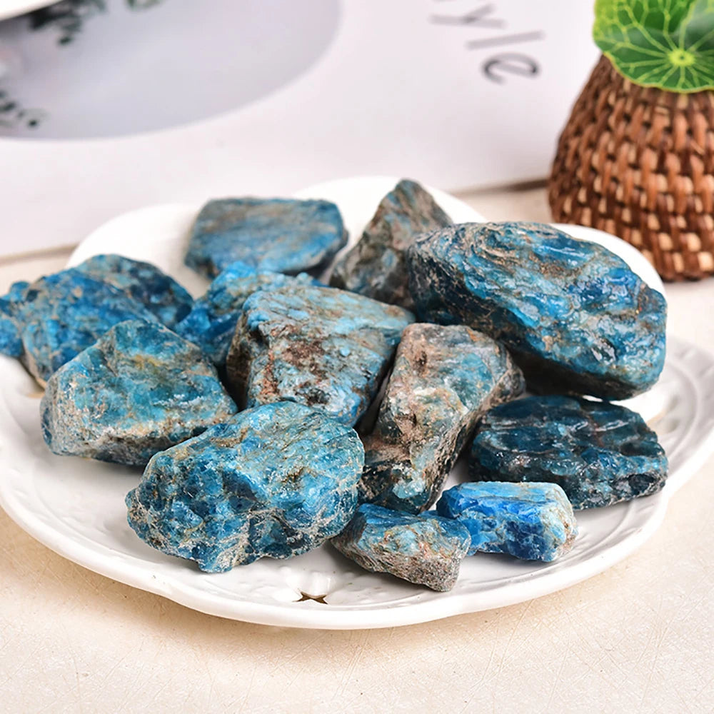 Natural Native Blue Apatite Coarse Ore