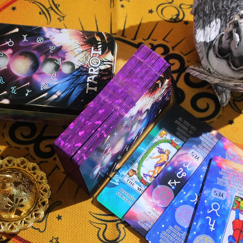 37 Style Oracle Tarot Cards 78 Cards Tin Metal Box New Upgrade Card Edge Party Personal Entertainment Women Girls Cards Games