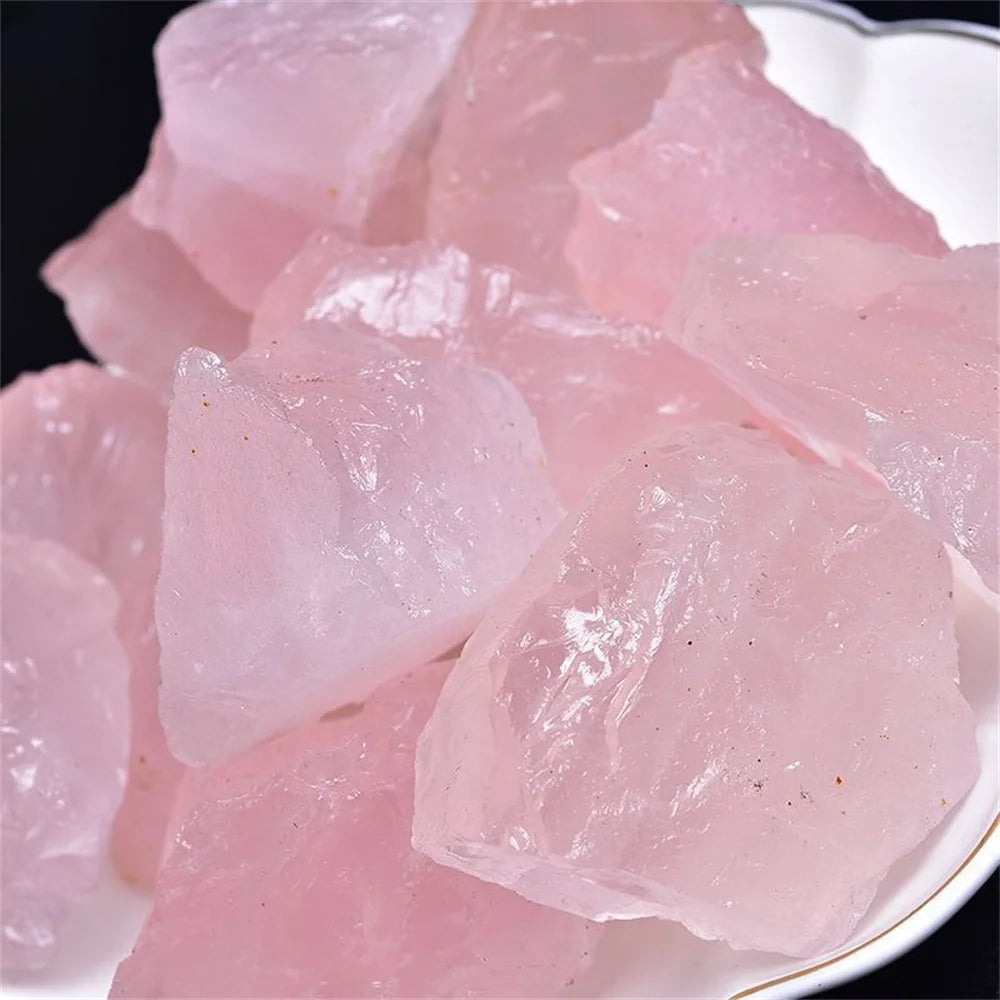 100% Natural Pink Rose Quartz Stone Raw Crystal