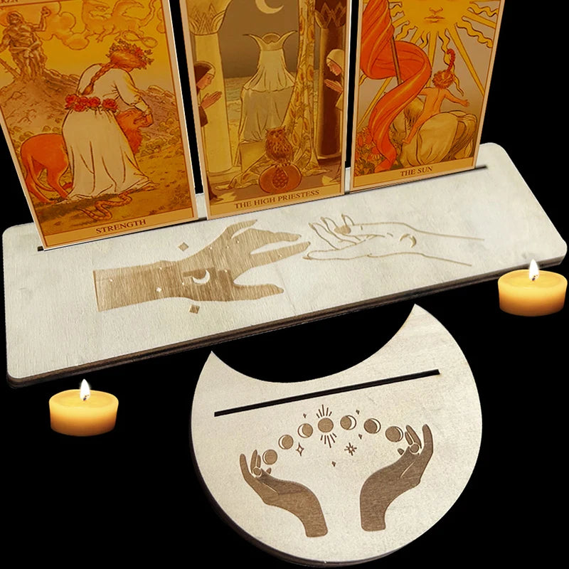 Wooden Tarot Card Stand for Altar