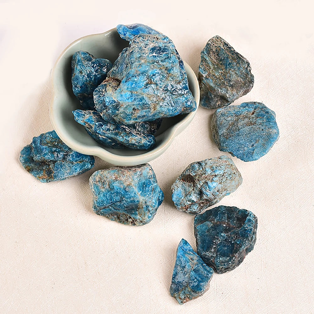 Natural Native Blue Apatite Coarse Ore